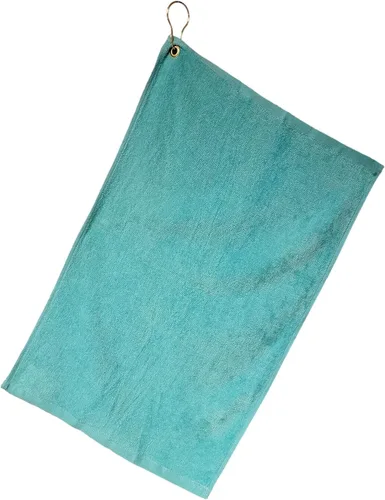 Vista 3 de Toalla de algodón para bolsa de golf con clip (Aqua)