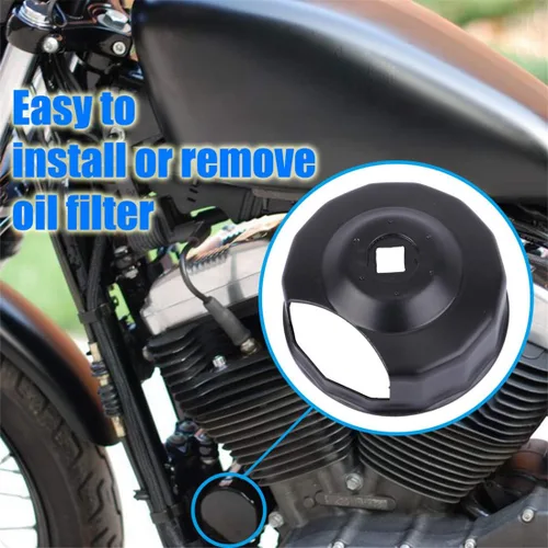 Vista 2 de Kiwi Master Llave para Filtro de Aceite para Filtros Harley Spin-on 1984-2021 (Excepto XG '15-posterior) Filtros de Aceite Twin Cam con 76mm x 14