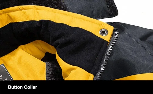 Vista 4 de MAGCOMSEN - Chaqueta de invierno para hombre, impermeable, abrigada, con forro polar y múltiples bolsillos