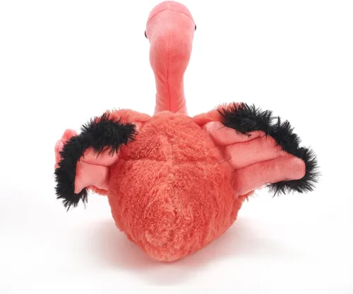 Vista 3 de The Petting Zoo Flamenco de peluche, regalos para niños, animales salvajes del zoológico Onez, juguete de peluche de flamenco de 12 pulgadas