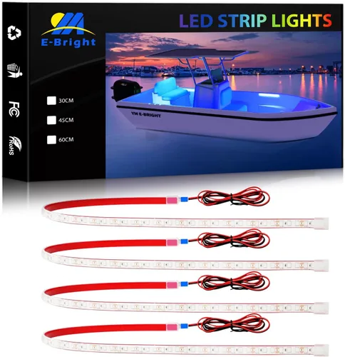 Vista 8 de YM E-Bright 4 piezas de luces de navegación para barco de 12 pulgadas, luces LED marinas de 12 V, luces IP68 impermeables para barcos, pontón, jon