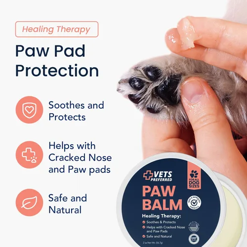 Vista 10 de Protector de almohadilla de bálsamo para patas para perros, calmante para bálsamo de patas de perro, cura, repara e hidrata las narices y las patas