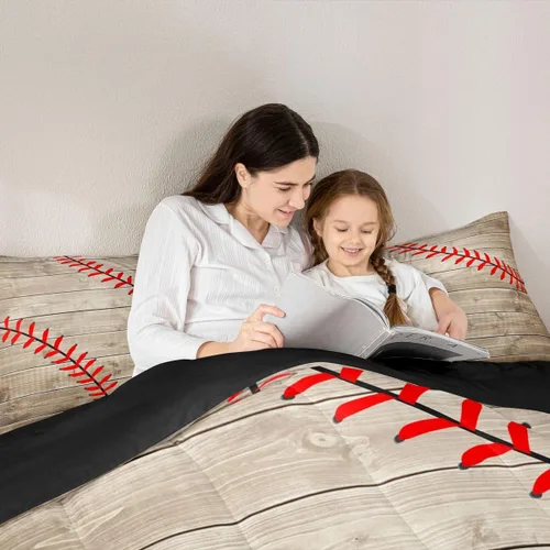 Vista 204 de Juego de ropa de cama de baloncesto para niños y adolescentes, juego de edredón deportivo para niños, tamaño matrimonial, suave, ligero, decoración