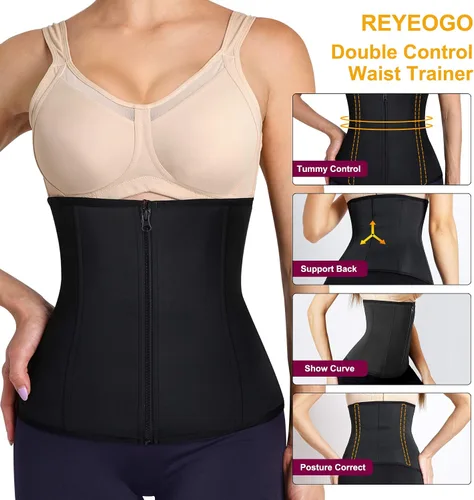 Vista 2 de REYEOGO Mujeres Shapewear Cinchers Cintura Entrenador Control de la barriga Underbust Corsé Cinturón Envoltura Cuerpo Shaper Faja de Entrenamiento