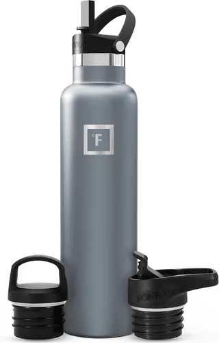 Vista 37 de IRON °FLASK Botella de agua de boca estrecha de 24 onzas con boquilla Aurora