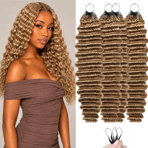 Vista 21 de Human Braiding Hair for Boho Braids 20inch Curly Wave Bulk Bundles 1B (A)1B