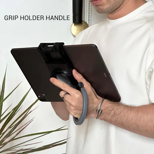 Vista 2 de Soporte para tableta: compatible con iPad, iPad mini y la mayoría de tabletas de 6 pulgadas a 13 pulgadas, soporte comercial ajustable con giro