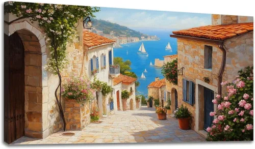 Vista 19 de Lienzo decorativo de 20 x 40 pulgadas, arte de pared de viñedo, paisaje, toscana, Italia, naturaleza, desierto, fotografía, cuadros enmarcados