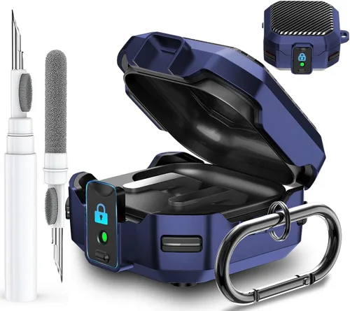 Vista 11 de Funda para Galaxy Buds 4 Pro/Buds4 con clip de bloqueo seguro, a prueba de golpes para Samsung Galaxy Buds 4/4 Pro 2026 con mosquetón y kit