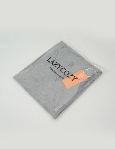 Vista 5 de LazyCozy Conjunto de pijama de manga corta para mujer, viscosa hecha de bambú, conjunto de pijama de 2 piezas para descansar