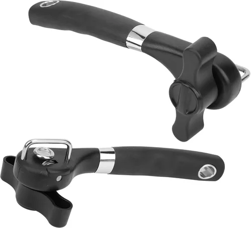 Vista 8 de Juego de 2 abrelatas manual de acero inoxidable suave de acero inoxidable mango ergonómico resistente Com fortable para sostener para cocina