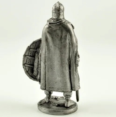 Vista 3 de Jarl escandinavo vikingo, norte, escultura de metal de los siglos 9-10. Colección 2.126 in (escala 1/32) figurita miniatura. soldados de juguete