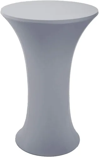 Vista 13 de JISEN Mantel redondo elástico de licra para cóctel ajustado, con tapa de mesa, 18-22 pulgadas, A-Negro