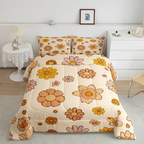 Vista 15 de Feelyou Juego de ropa de cama con diseño de arco iris, juego de edredón para niños, niñas, decoración de notas musicales, edredón de microfibra