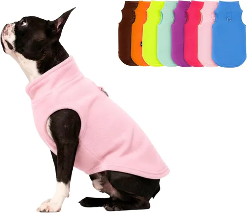 Vista 9 de JACKO & CO - Chaleco de forro polar para perro con anillo de correa - Suéter suave, cálido y ligero para perros pequeños y medianos, cachorros
