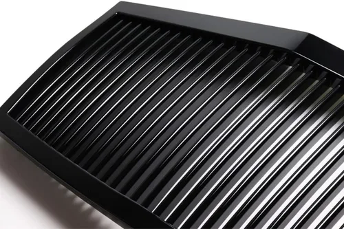 Vista 3 de Parrilla frontal vertical de acrilonitrilo butadieno estireno compatible con Chrysler 300 300C 2005-2010, parrilla frontal vertical negra o cromada