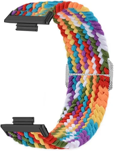 Vista 2 de Correa de reloj compatible con Huawei Watch FIT 2, correa de reloj deportiva de tejido suave transpirable ajustable de tela tejida elástica