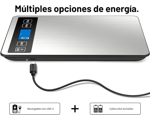 Vista 7 de Fuzion Báscula de alimentos, báscula digital de cocina de 22 lb/0.1 oz, 7