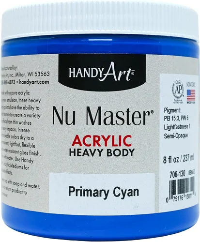 Vista 6 de Handy Art Nu Master - Pintura acrílica de cuerpo pesado, 8 onzas, carmesí Alizarin