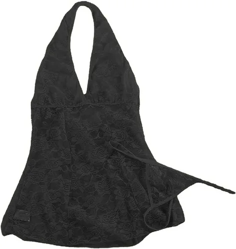 Vista 4 de Lencería sexy para mujer, ropa interior de 2 piezas con tirantes a la moda