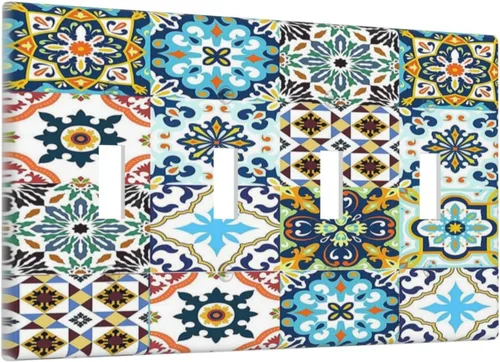 Vista 101 de Cubiertas Decorativas para Placas de Interruptor Diente de León Azul Rústico Citas Inspiradoras Casa de Campo Tablón de Madera Gris 1 Gang Cubierta