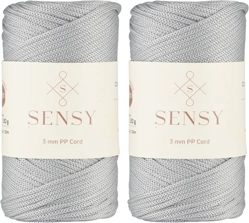 Vista 65 de Cuerda de poliéster Sensy Premium de 3 mm, 120 metros, 100% cordón de polipropileno, cuerda de macramé de 3 mm, cordón para bolsos de ganchillo