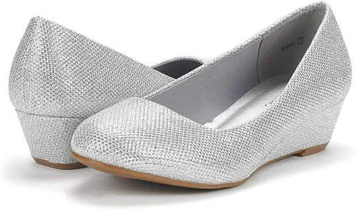Vista 2 de DREAM PAIRS Debbie - Zapatos de tacón de cuña media para mujer