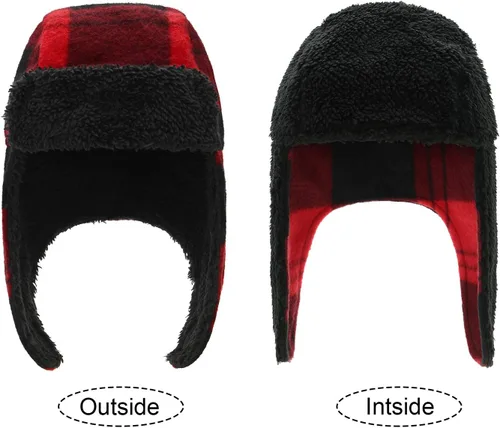 Vista 3 de Century Star Gorro de forro polar para bebé, gorro y manoplas de invierno para niños pequeños