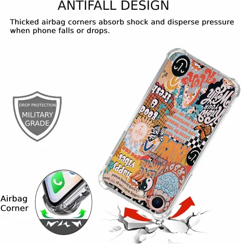 Vista 4 de Funda de Collage Estético para iPhone 7/8/SE2/SE3, Patrón de Citas Positivas, Funda TPU Única y Moderna Compatible con iPhone 7/8/SE2/SE3