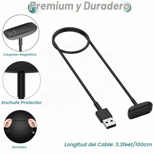 Vista 5 de Cargador para Fitbit Luxe/Charge 6/Charge 5 Fitness Tracker