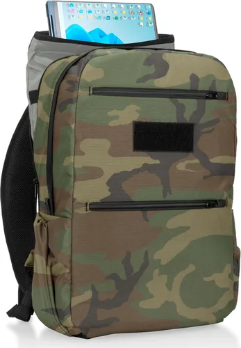 Vista 18 de Xtreme Sight Line ~ Xecutive Transport Faraday Backpack ~ Removable Signal-Blocking Laptop Sleeve ~ Carry-On Travel Friendly ~ Mil-Spec 1000D Nylon