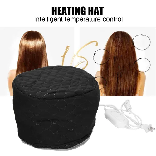 Vista 2 de Vaporizador para el cabello, 110 V, vaporizador térmico para el cabello, sombrero de tratamiento de aceite caliente, sombrero de vapor