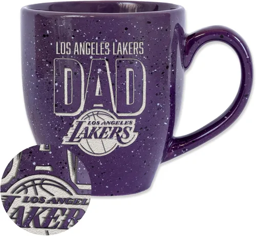 Vista 19 de Rico Industries NBA 16 oz Team Color Laser Engraved Speckled Ceramic Coffee Mug 3-Color del