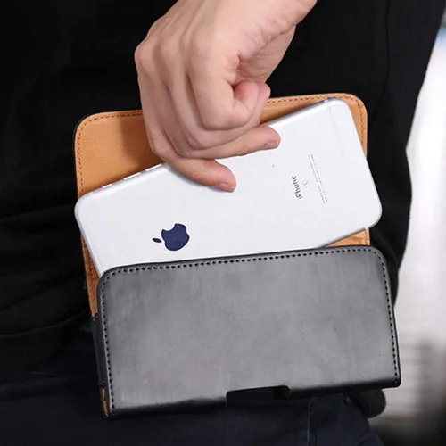 Vista 7 de Funda de cuero negro para Xiaomi Mi 10 Lite 5G/Poco X3 NFC Horizontal Cinturón Clip Holster para Redmi 10X 9 9A 9C K30 Pro Redmi Note 9 Pro Max