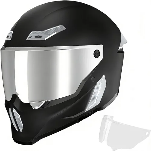 Vista 11 de Cascos para motocicleta MXJ Gear para hombres y mujeres adultos, Casco integral para motocicleta, MG666 aprobado por DOT, para carreras en la calle