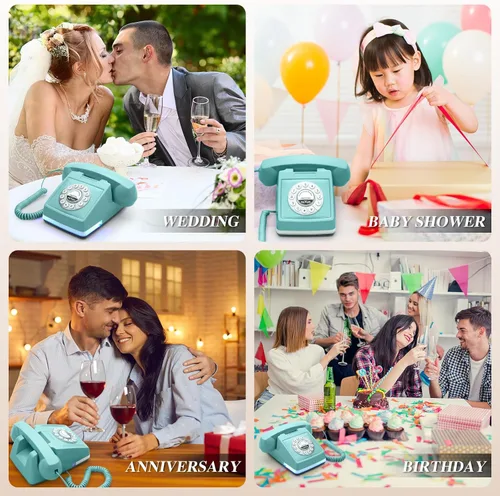 Vista 11 de UKBW Teléfono de Libro de Invitados de Audio para Bodas, 32G de Grabación, Mensaje de Audio Personalizado con Libro de Invitados, Libro de Invitados