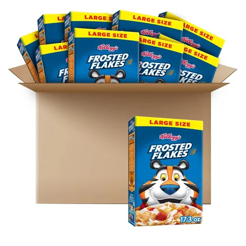 Vista 7 de Kellogg's Frosted Flakes, Cereal para el Desayuno, Original, 1 onza (paquete de 96)