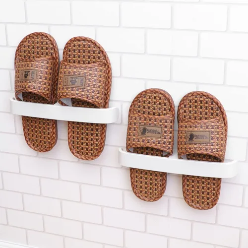 Vista 9 de Cabilock Organizador de zapatos para colgar detrás de la puerta, organizador de zapatos montado en la pared, autoadhesivo, soporte para barra