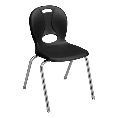 Vista 13 de Learniture Structure Series - Sillas escolares apilables con asientos contorneados, sillas apilables de plástico de alta resistencia, 14 pulgadas