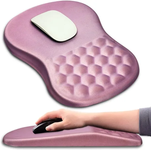 Vista 17 de Alfombrilla de ratón con soporte de muñeca, alfombrilla de ratón ergonómica con punto de masaje, cómoda alfombrilla de ratón para computadora
