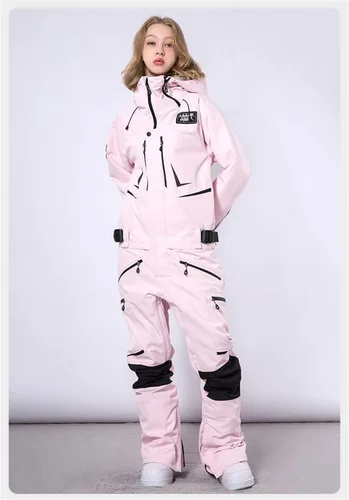 Vista 4 de SJYDQ - Trajes de nieve cálidos para hombre, trajes de nieve para mujer, trajes de snowboard, trajes de esquí a prueba de nieve, trajes de esquí