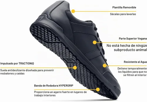 Vista 2 de Shoes for Crews Zapatillas de Trabajo Antideslizantes para Hombre – Cómodas, Zapatos Antideslizantes para Hombre para Restaurantes, Atención Médica