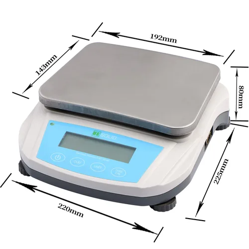 Vista 7 de U.S. Solid Balanza digital de laboratorio de precisión electrónica de 0.00 oz, interfaz RS232 y USB, AC100V-240V y DC4x1.5V, 19 unidades de medida