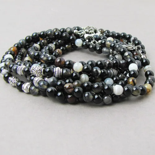 Vista 9 de Mami's Gem Studio Collar para hombre, piedra preciosa de 0.236 in, colección de estilo elegante, hecho a mano en Estados Unidos