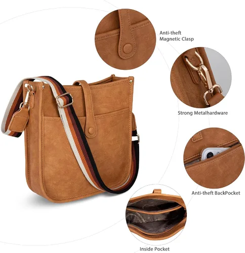 Vista 5 de Montana West Bolsos cruzados para mujer, diseño de moda, con correa ajustable para guitarra