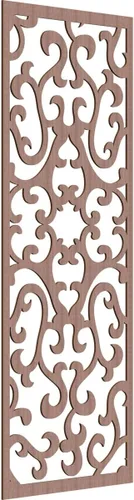 Vista 129 de 9 3/8 pulgadas de ancho x 24 3/8 pulgadas de alto x 1/4 de alto Smithfield paneles de pared de madera con calado, abedul