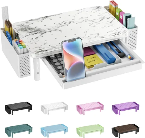 Vista 10 de WALI Soporte para monitor de computadora para escritorio, elevador Negro