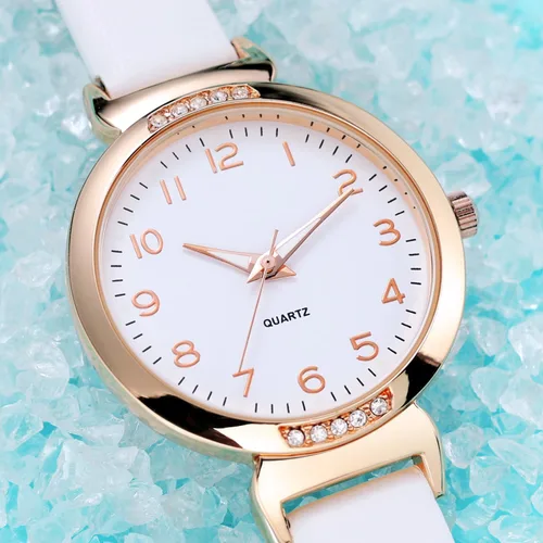 Vista 2 de NUOVO Women Watch Silicone Watch for Ladies Sports Watch Casual Watch Crystal Accented Leather Strap Watch Analog Display Watch