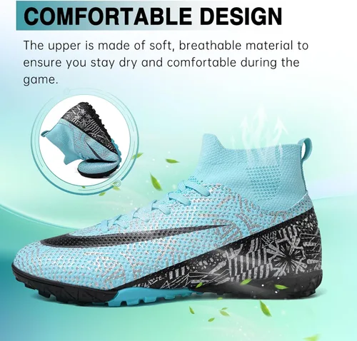 Vista 2 de Tacos de fútbol para hombre y mujer, zapatos de fútbol juvenil, tacos de fútbol para Big Boy AG TF