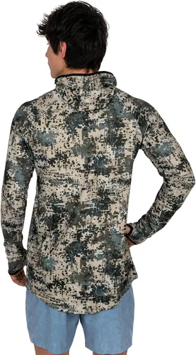 Vista 3 de BLACKSTRAP Camisa de sol UV con capucha y cuello redondo para hombre